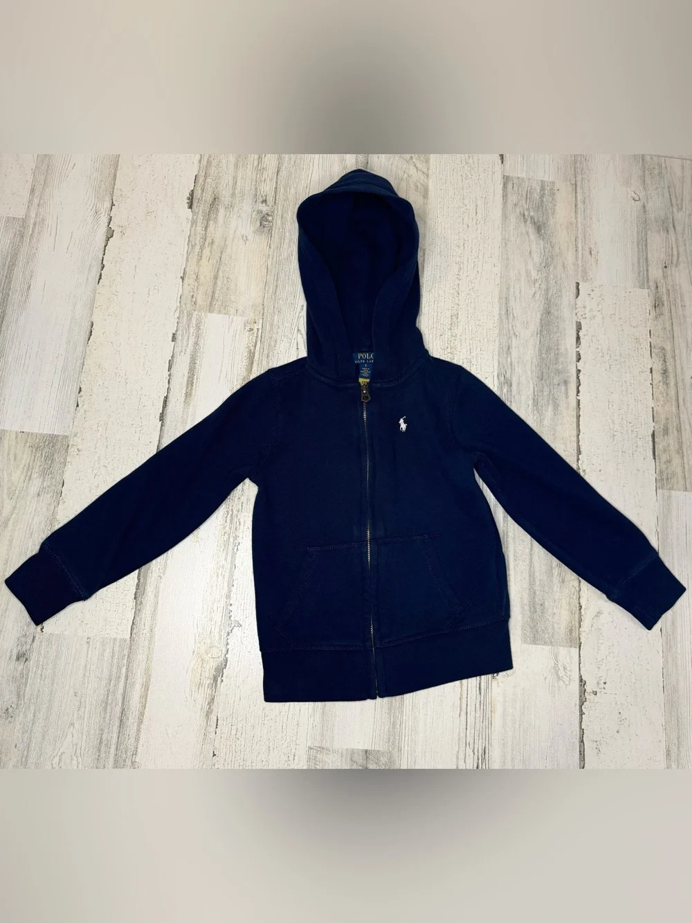 Polo Ralph Lauren Navy Pink Pony Zip Split Pockets Long Sleeve Hoodie Jacket 5